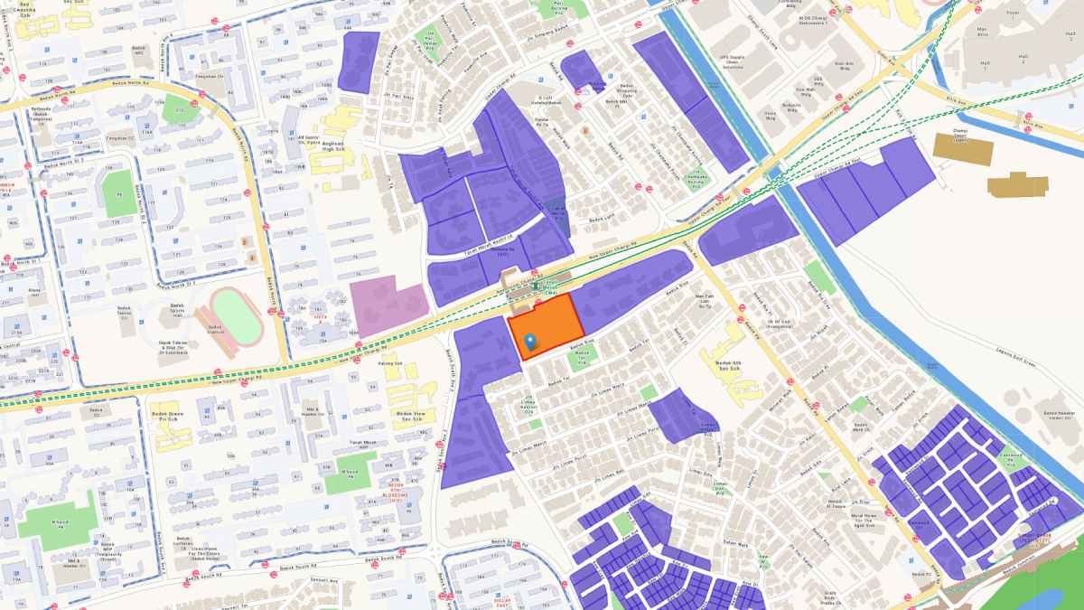 Bedok Rise Residences Location Map Near Tanah Merah MRT